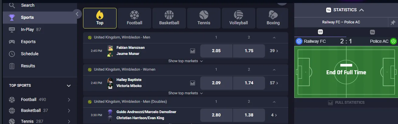 wino sport bets